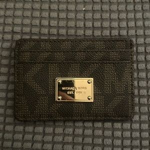Michael Kors Brown Logo Mini Card Wallet